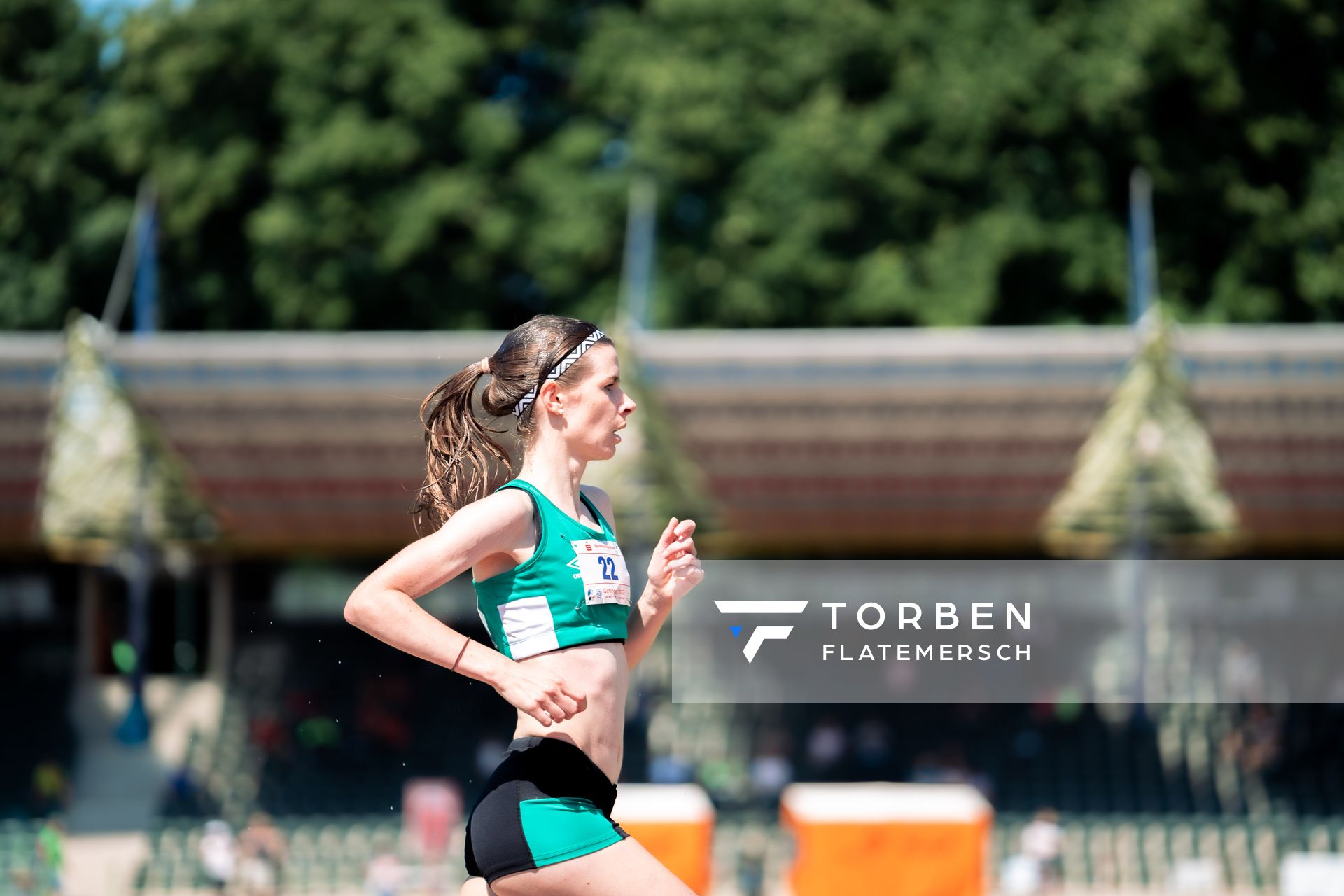 Carolin Kirtzel (SV Werder Bremen) ueber 500m m 03.07.2022 waehrend den NLV+BLV Leichtathletik-Landesmeisterschaften im Jahnstadion in Goettingen (Tag 1)